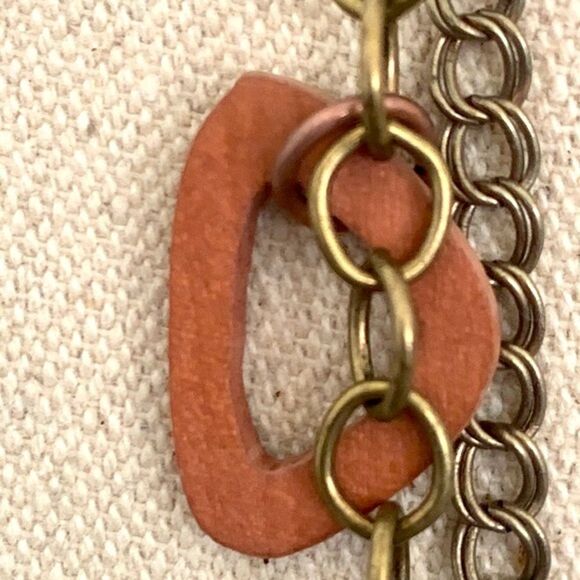 Chico’s Boho Tribal Long Necklace - Double Strand with Mixed Metal Charms - Picture 5 of 8